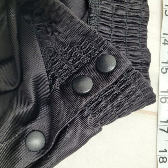 Vintage Nike tear away snap leg black straight track pants Y2k - Picture 7 of 8